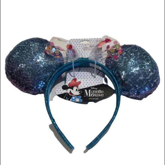 Minnie Mouse headband sequins Ombre blue&Purple - Picture 1 of 5